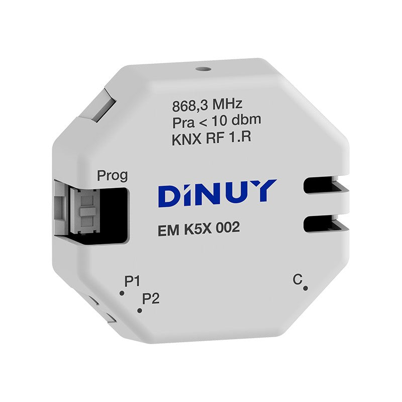 KNX RF push-button interface, 2 inputs, battery-powered – Dinuy
