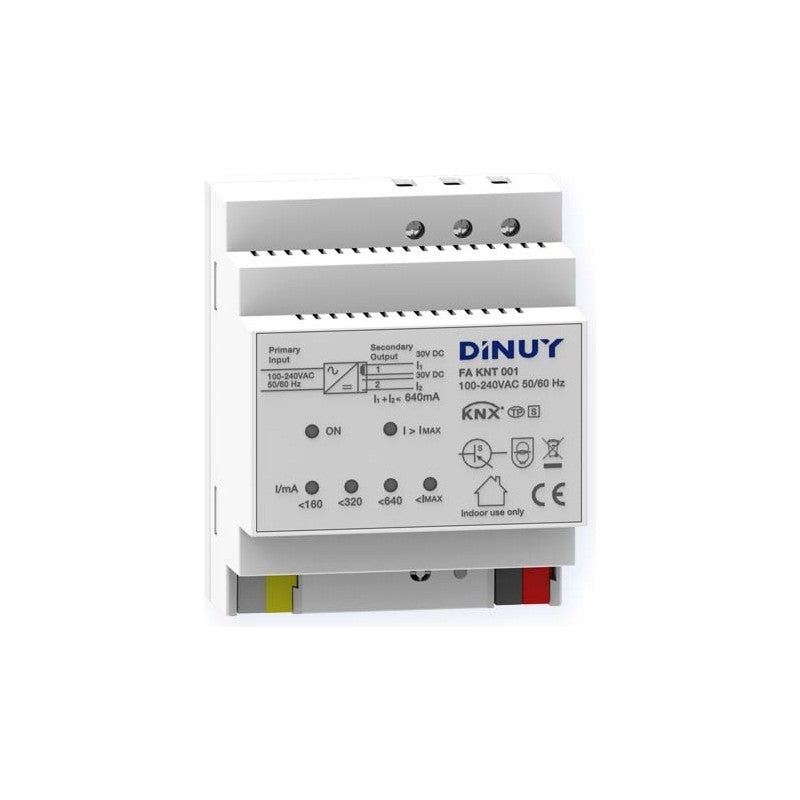KNX power supply 640 mA with auxiliary 30 V DC output – Dinuy