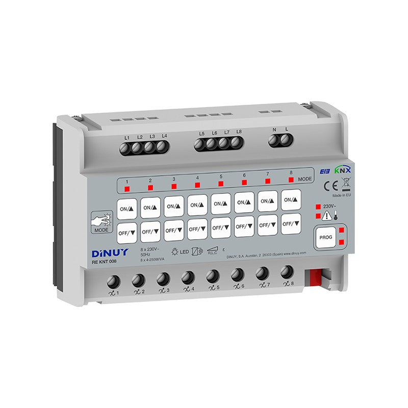 KNX universal dimming actuator RLC+LED, 8 channels – Dinuy