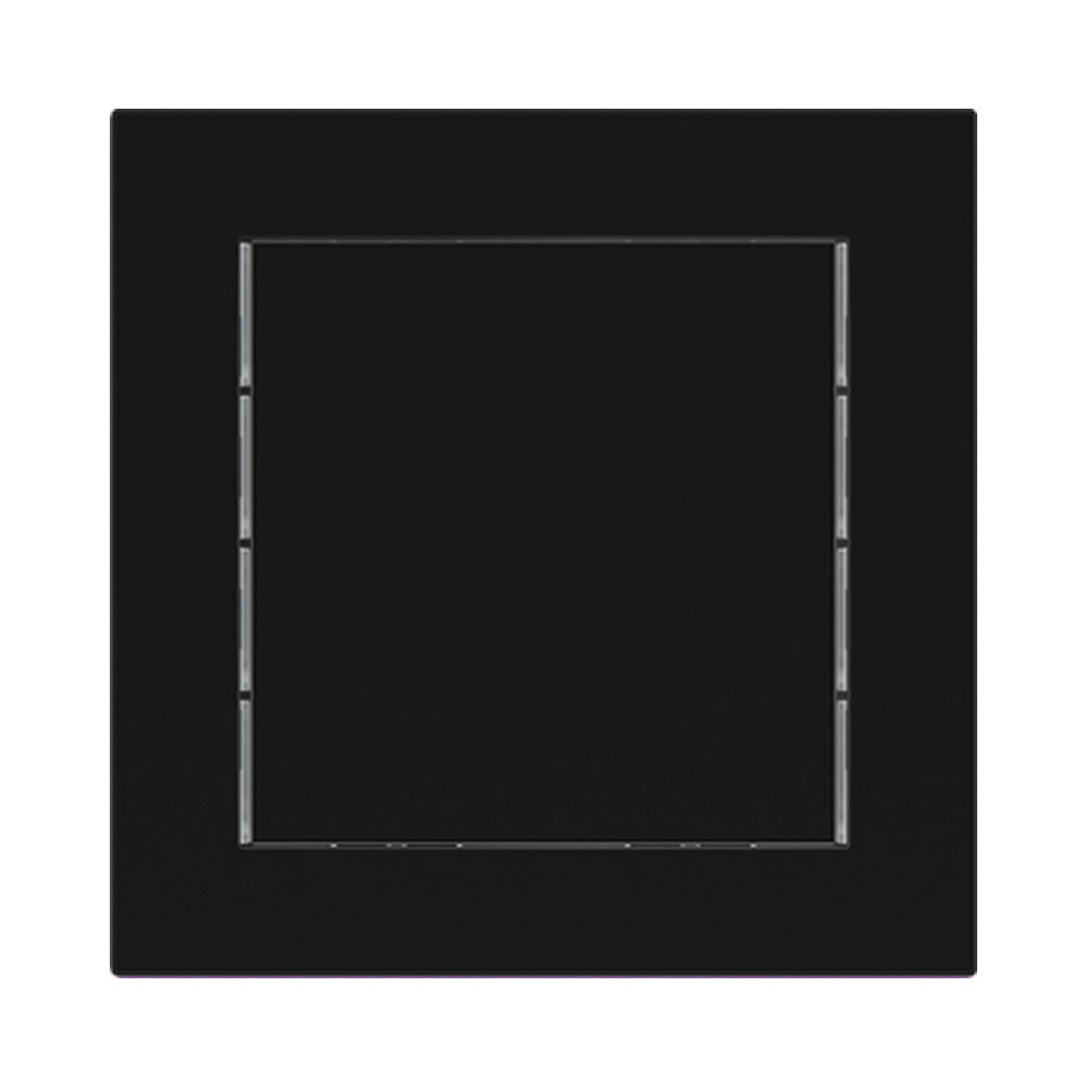 Ekinex 71 series square rocker 60x60 with symbol/text (made to order), 1 pc – Technopolymer Intense Black RAL 9005 (GAE)