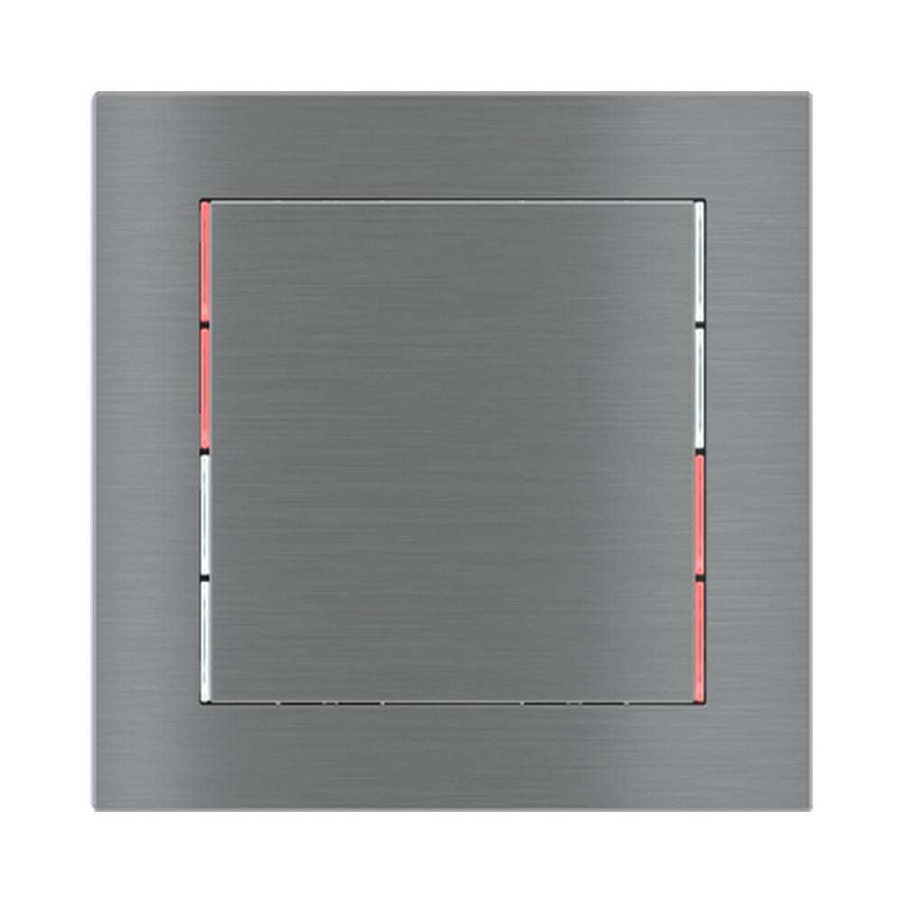 Ekinex 71 series square rocker 60x60, pack of 1 EK-T1Q – Metal Titanium (GBS)