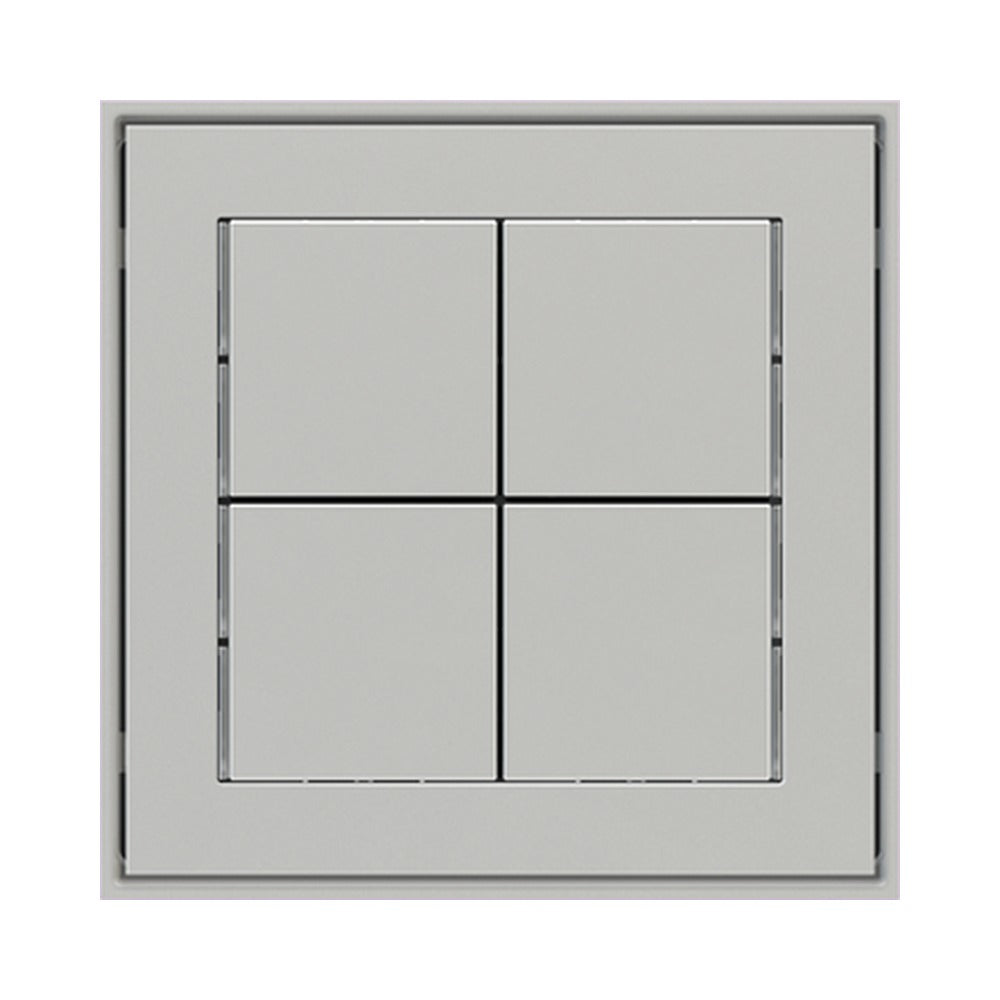 Ekinex 71 series square rocker 30x30 with symbol/text (made to order), 1 pc – Technopolymer Silver (GAG)
