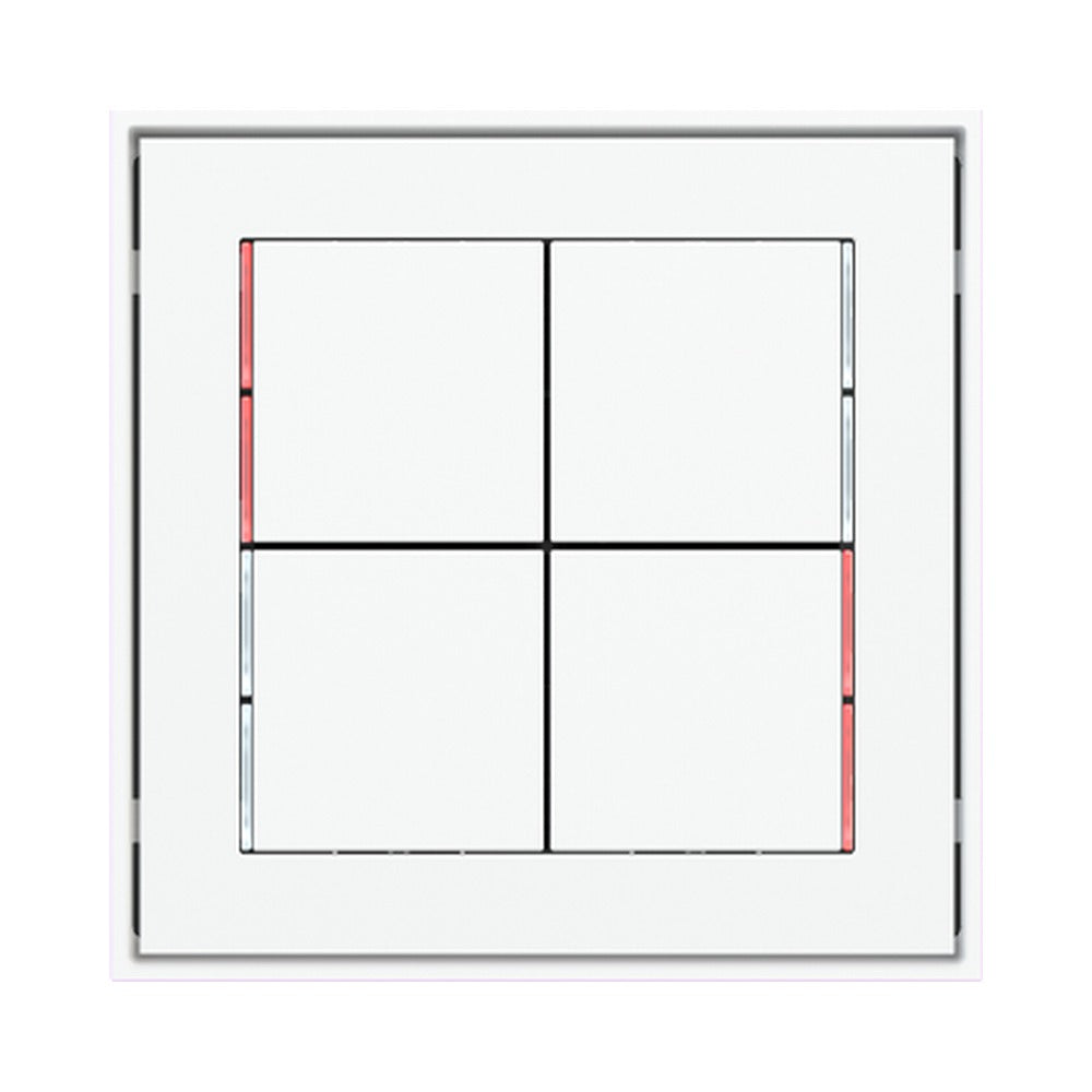 Ekinex 71 series square rockers 30x30, pack of 4 EK-T4Q – Technopolymer Pure White RAL 9016 (GAR)
