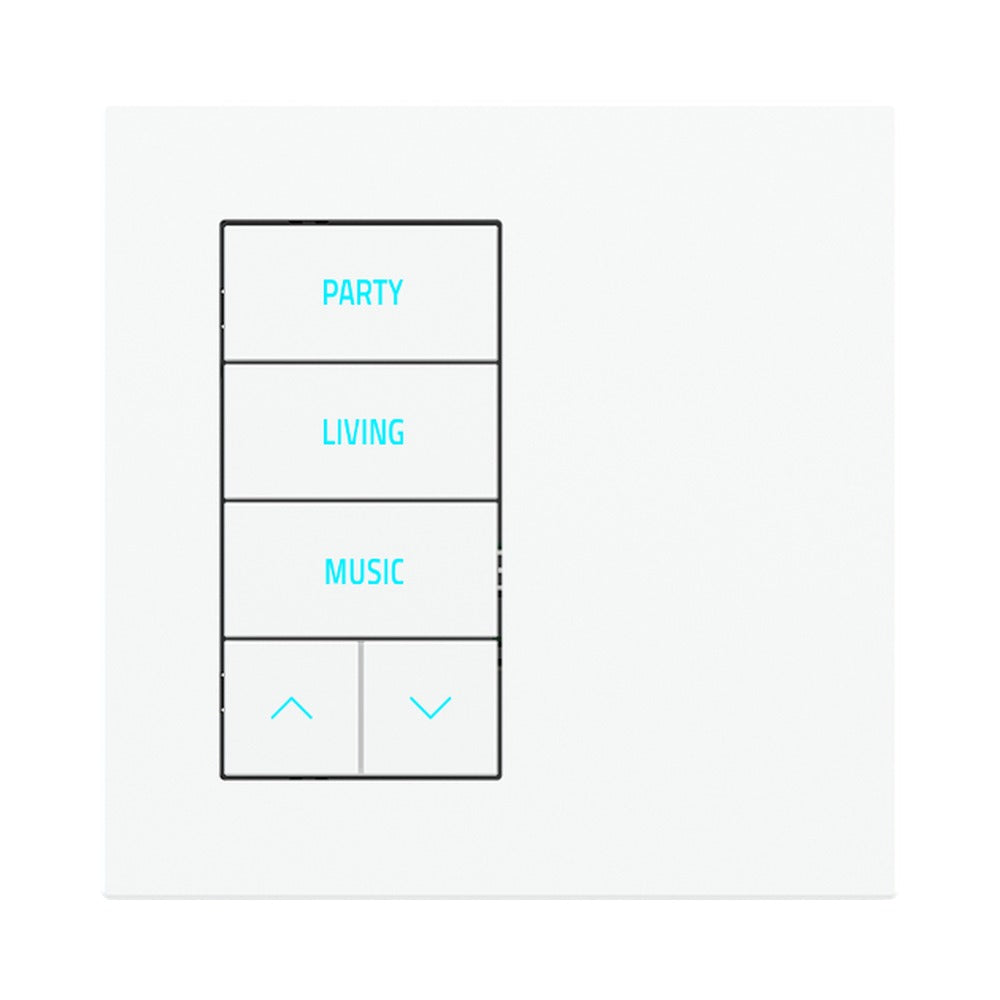 Ekinex 20venti KNX 5-rocker pushbutton with backlit symbols and proximity sensor EK-E2E-TP-5L/R