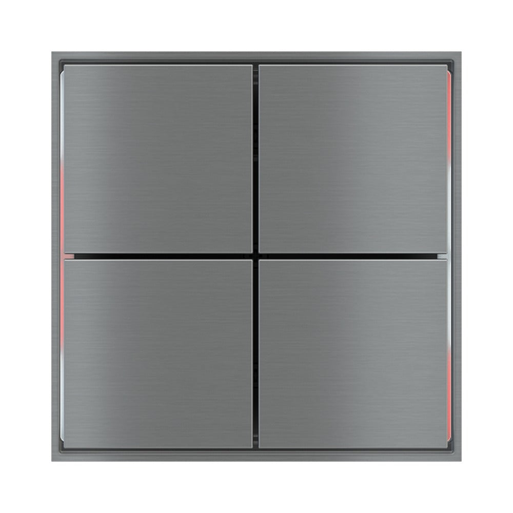 Ekinex FF square rockers 40x40, pack of 4 EK-TQQ – Metal Titanium (GBS)