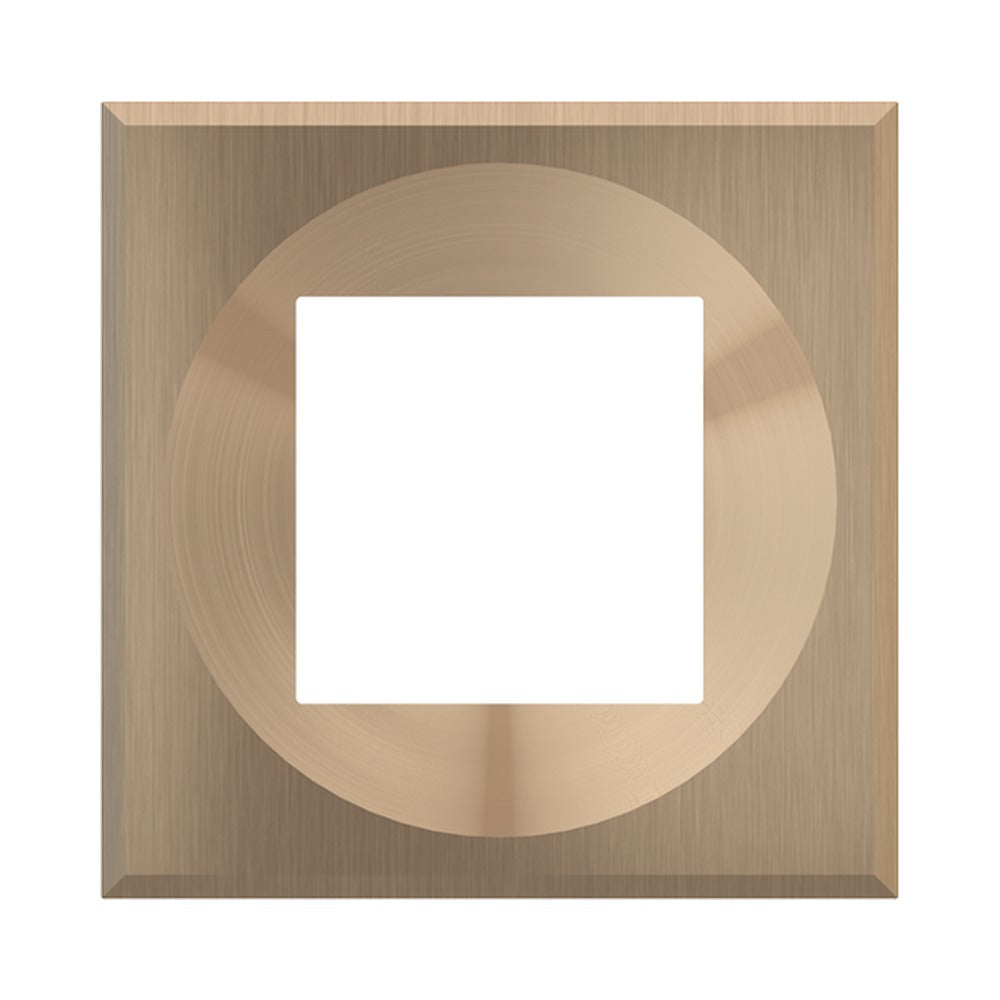 Ekinex ERA square magnetic plate, 45x45 window (UK, multistandard, modules) EK-DEA-P – Warm Brass