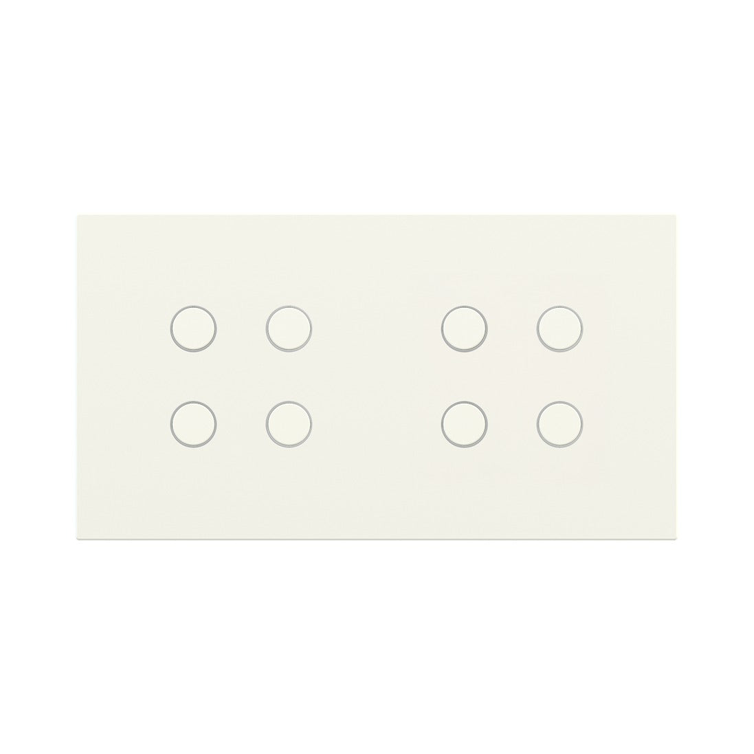 Ekinex Proxima 2-fold magnetic plate for 2x 4-rocker pushbuttons EK-P2A-44 – Warm White