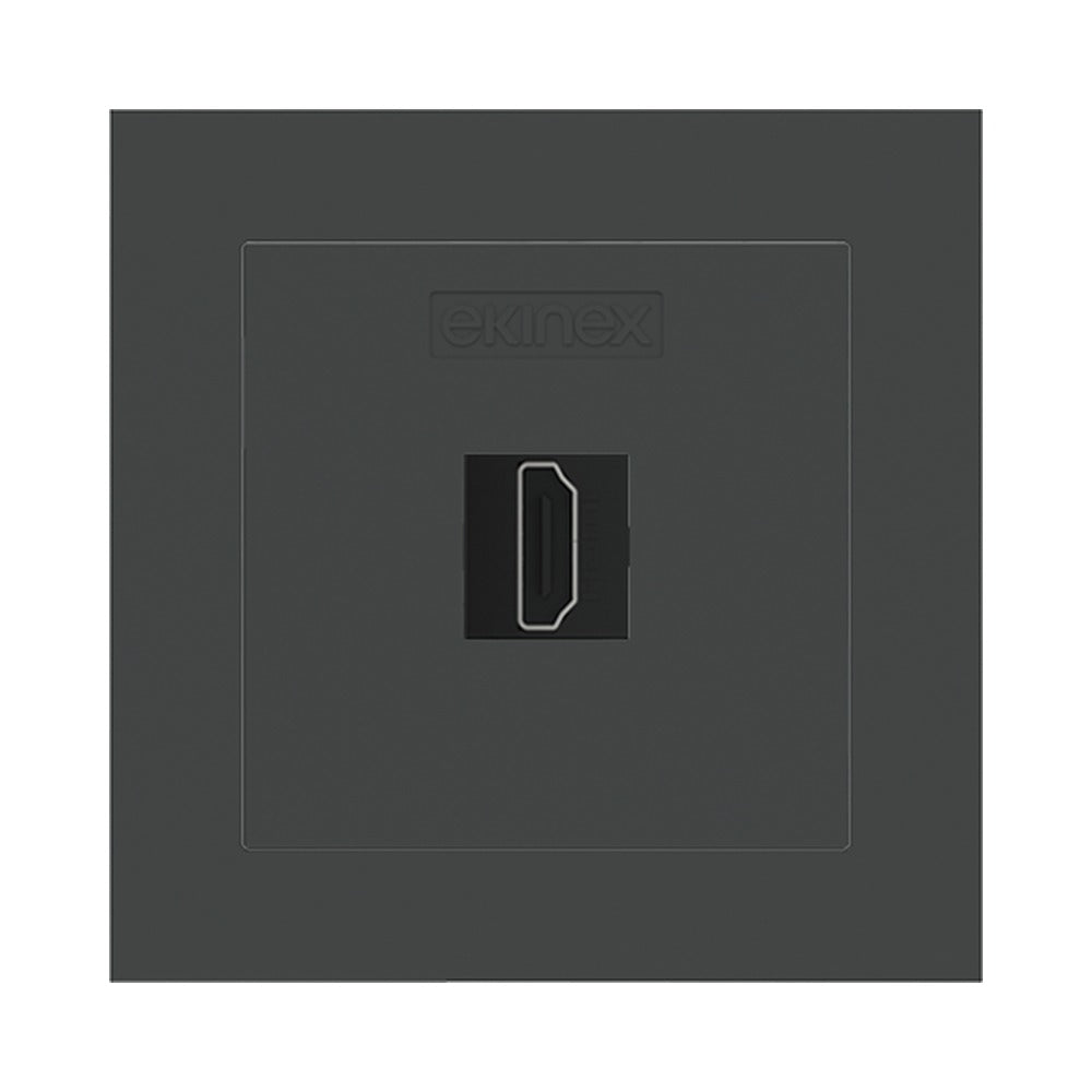 Ekinex keystone front cover 55x55 for 1 connector EK-KSC-1K – Fenix NTM Grey Bromine (FGB)