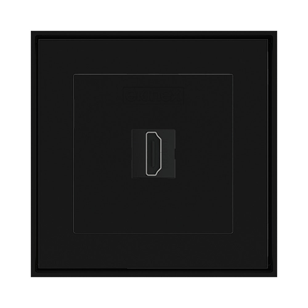Ekinex keystone front cover 55x55 for 2 connectors EK-KSC-2K – Technopolymer Intense Black RAL 9005 (GAE)