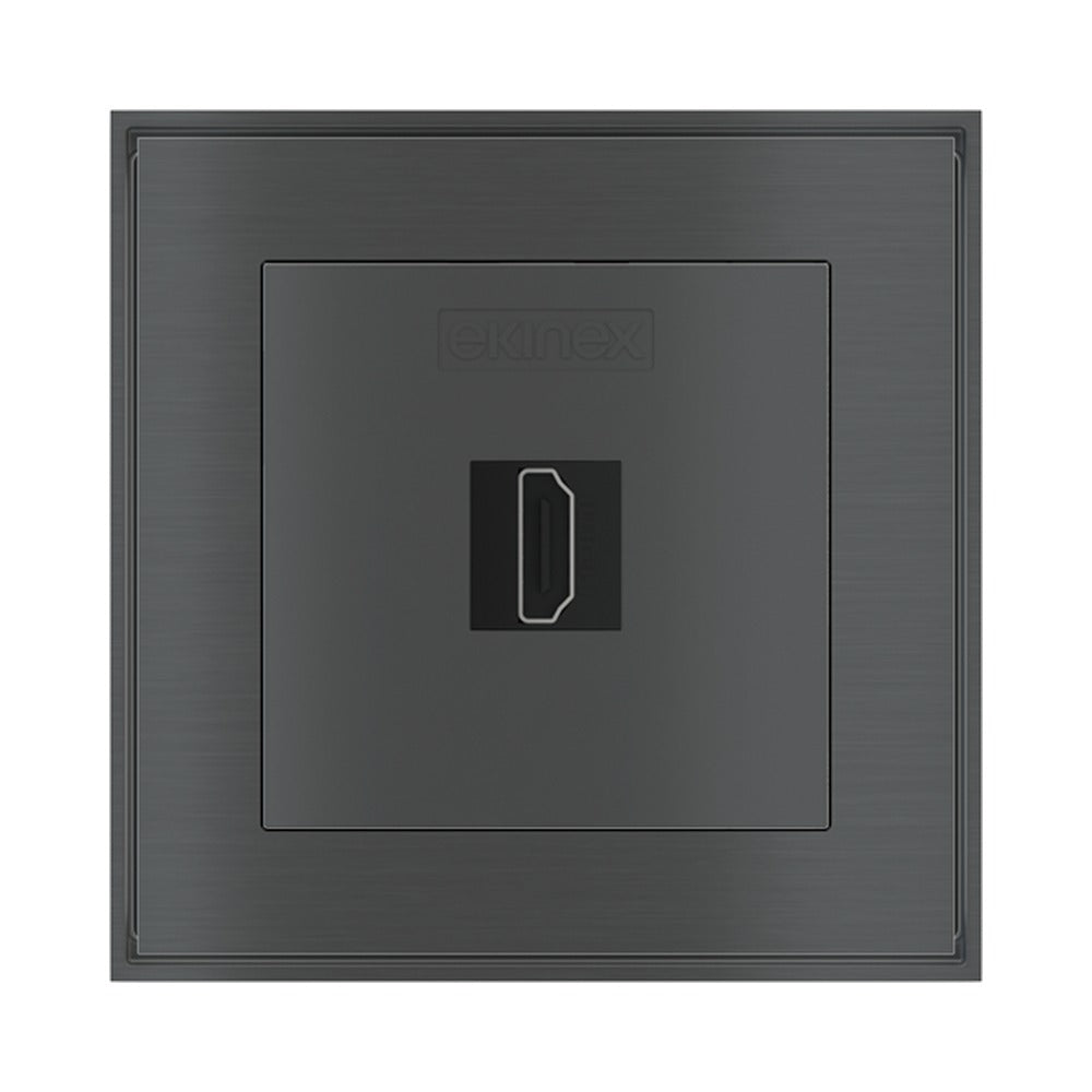 Ekinex keystone front cover 55x55 for 2 connectors EK-KSC-2K – Metal Carbon (GBU)