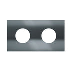 Ekinex Proxima 2-fold magnetic plate for 2 Schuko/FR/IL sockets EK-P2A-TT – Black Metal