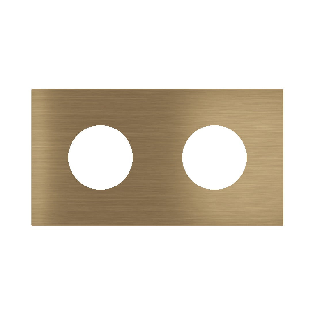 Ekinex Proxima 2-fold magnetic plate for 2 Schuko/FR/IL sockets EK-P2A-TT – Antique Brass