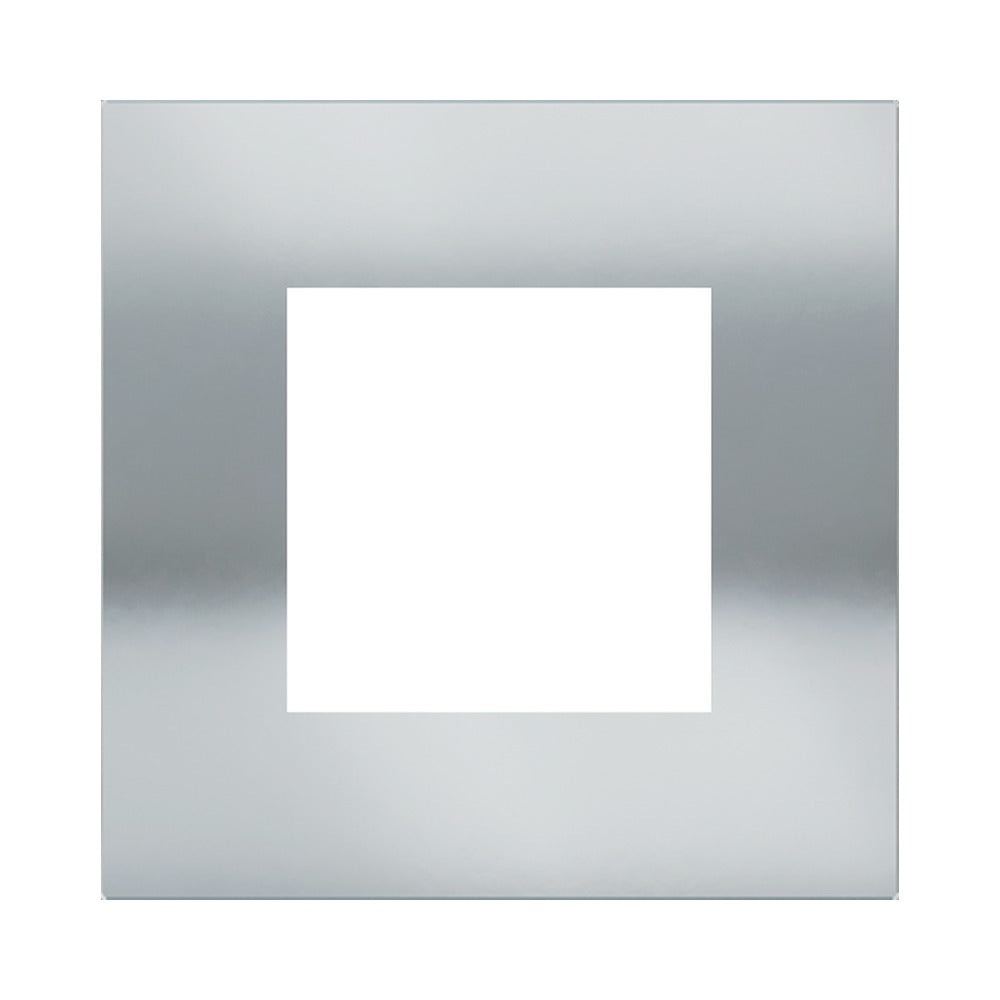 Ekinex Proxima square magnetic plate, 45x45 window (UK, multistandard, modules) EK-PQA-P – Chrome