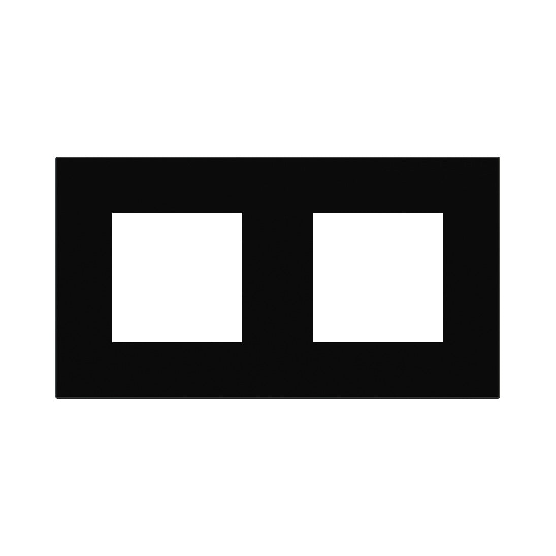 Ekinex Proxima 2-fold magnetic plate, 2x 45x45 windows EK-P2A-PP – Intense Black RAL 9005