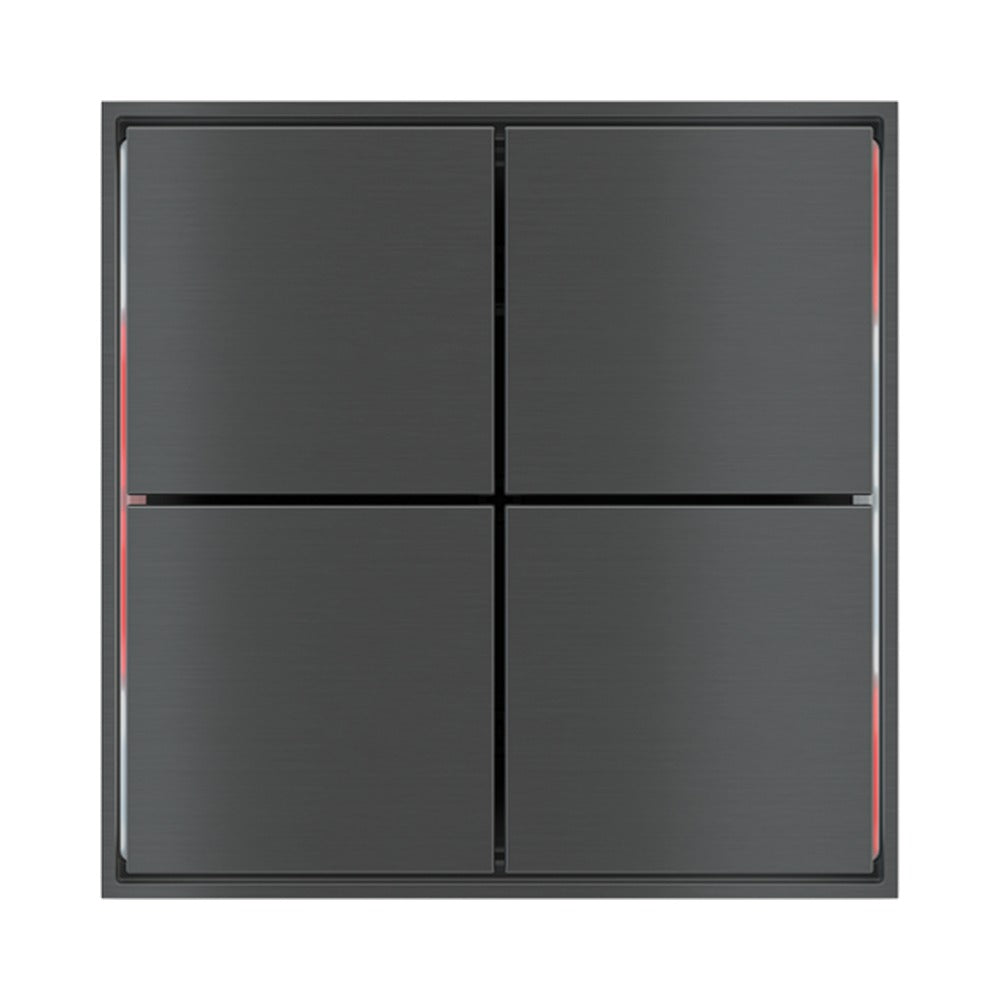 Ekinex FF KNX 4-channel pushbutton with thermostat EK-ED2-TP – assembled device