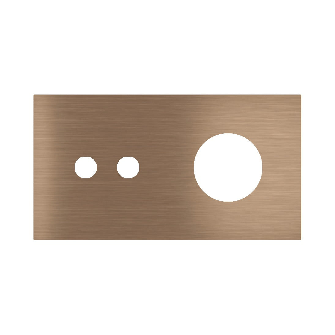 Ekinex Proxima 2-fold magnetic plate for 2-rocker pushbutton + Schuko/FR/IL socket EK-P2A-2T – Dark Chocolate