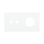 Ekinex Proxima 2-fold magnetic plate for 2-rocker pushbutton + Schuko/FR/IL socket EK-P2A-2T
