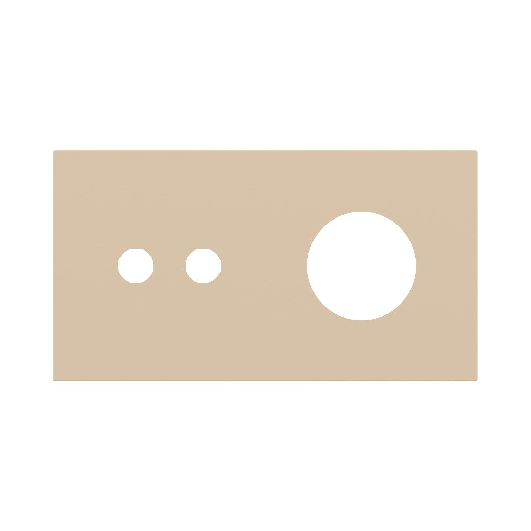 Ekinex Proxima 2-fold magnetic plate for 2-rocker pushbutton + Schuko/FR/IL socket EK-P2A-2T – Beige Luxor