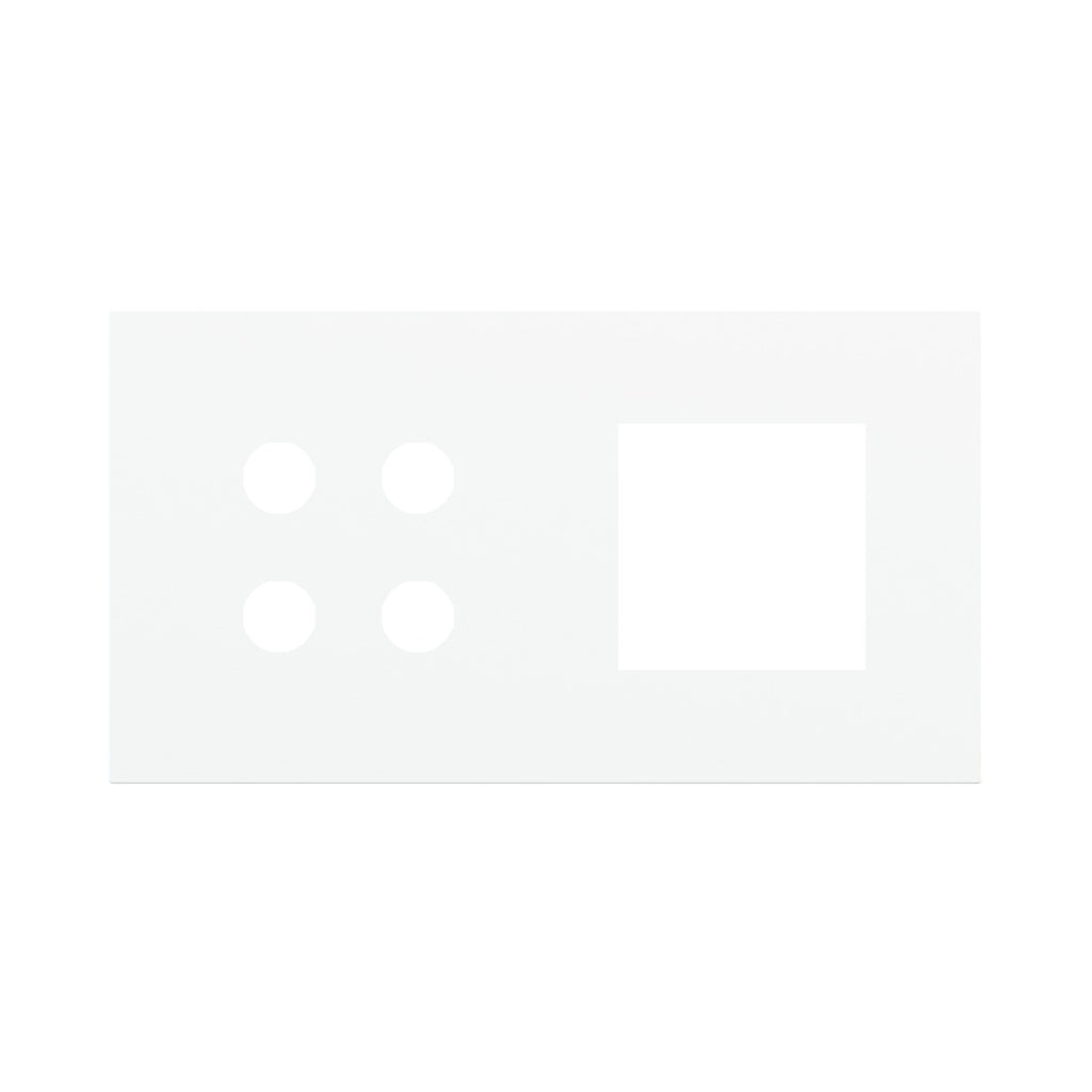 Ekinex Proxima 2-fold magnetic plate for 4-rocker pushbutton + 45x45 window EK-P2A-4P
