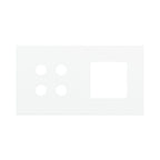 Ekinex Proxima 2-fold magnetic plate for 4-rocker pushbutton + 45x45 window EK-P2A-4P