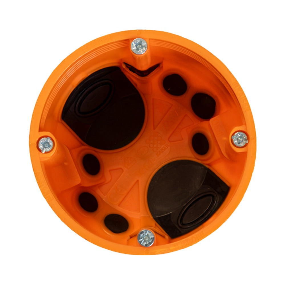 Ekinex round flush-mounting box for movable walls (7-40 mm) – Kaiser 9264-22 type, not stackable (EK-SI2-1T-W)