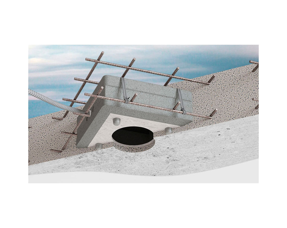 Installation housing for Cielo C5 in concrete ceilings
