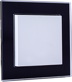 Glass frame 1-fold Fusion: black glossy by Weinzierl